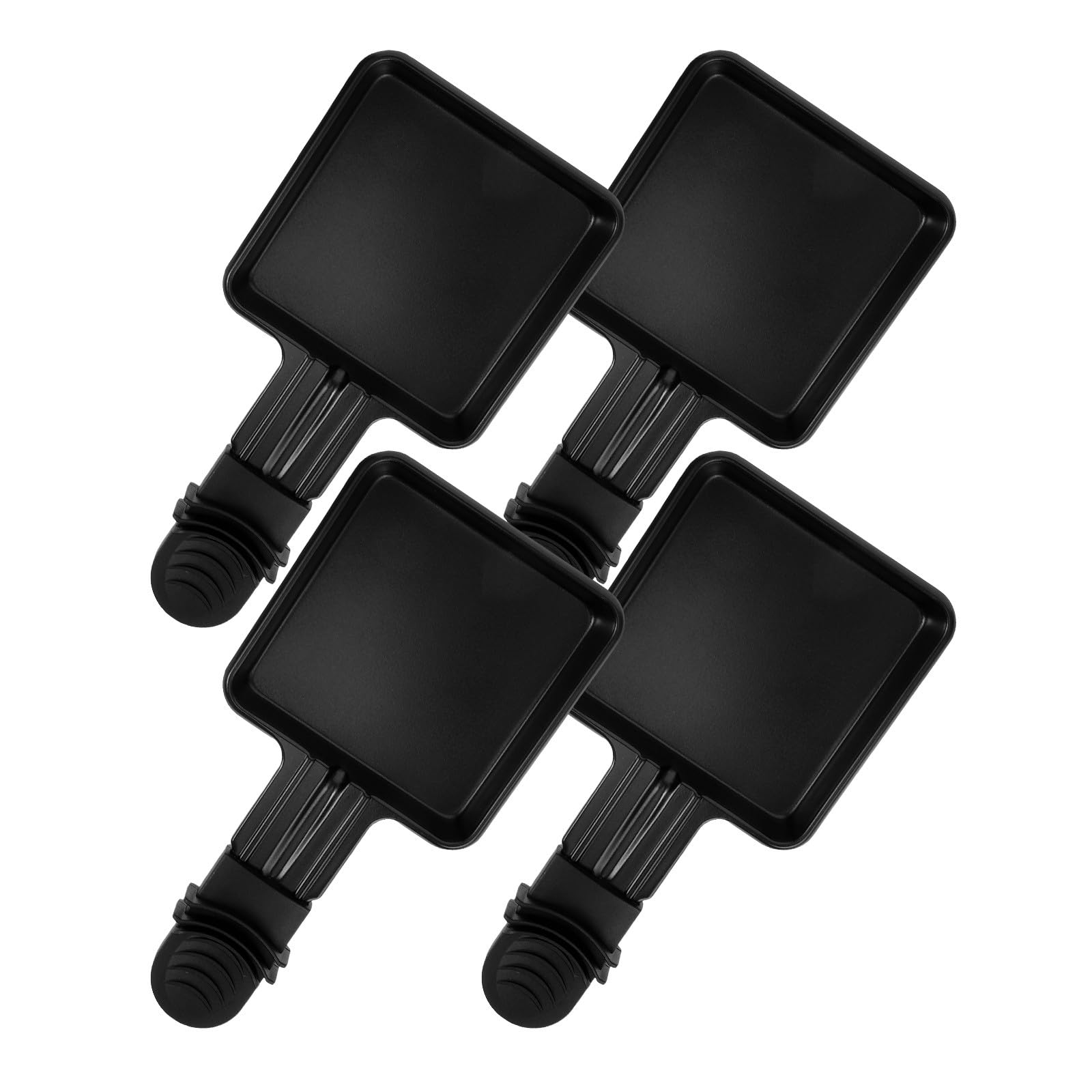 Mini poêle carrée en fonte 9x9 cm lot de 4 avec poignée ergonomique pour raclette