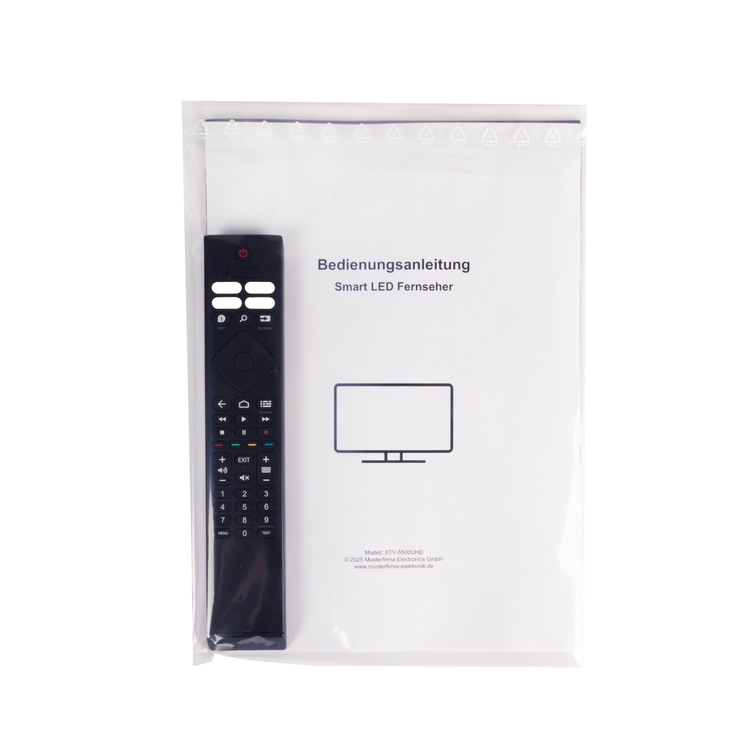 Torby foliowe przezroczyste DIN C4, z oznaczeniem PE-LD, torebka z klapkami, paski samoprzylepne, 225 mm x 310 mm (np. do DIN A4)