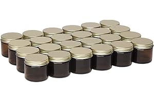 North Mountain Supply 2 oz amber glass jars with lids