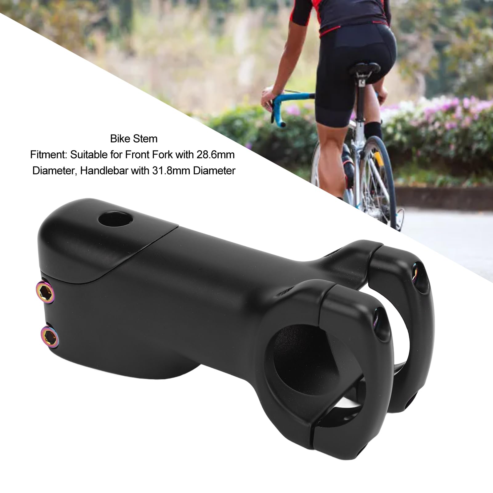 Prolunga Stelo Manubrio in Lega di Alluminio per Assorbimento degli Urti dello Stelo della Bici per Mountain Bike da Strada