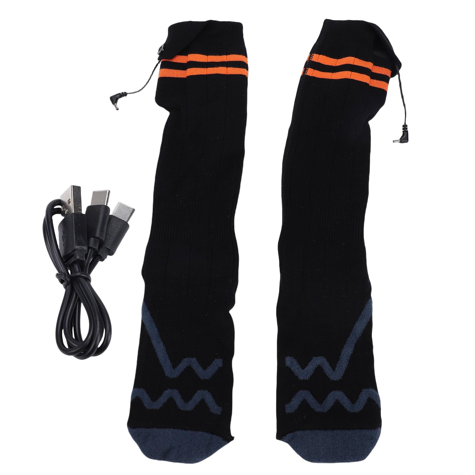 Calcetines Térmicos Recargables, Calcetines Térmicos Eléctricos, Calentadores De Pies Lavables con 4 Configuraciones De Calefacción, Ideales para Hombres, Mujeres Y Esquiar