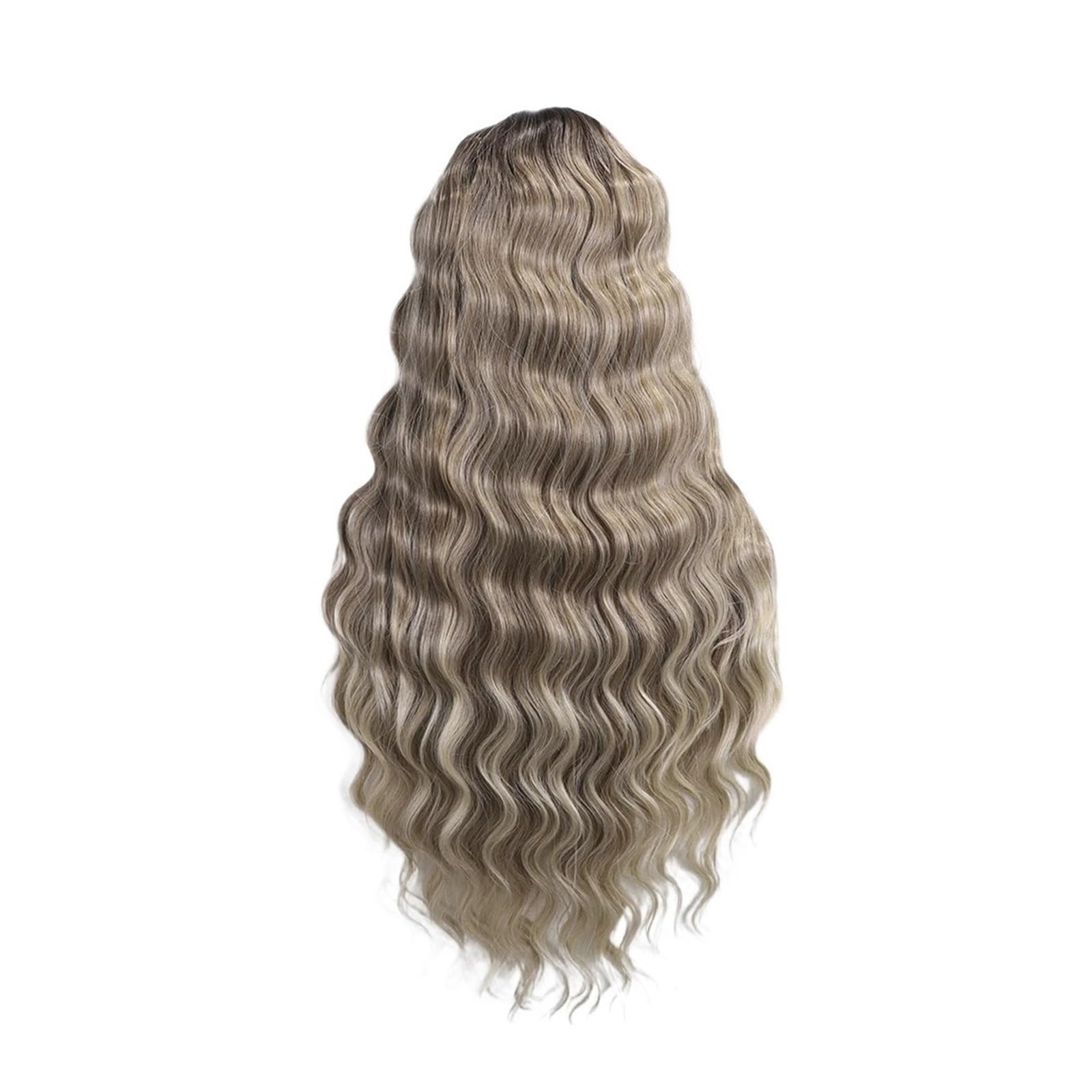 Lizhuzhuzs28 Wigs 28 Inch Body Wavy Lace Part Wig Brown Synthetic for Women Hair Extensions