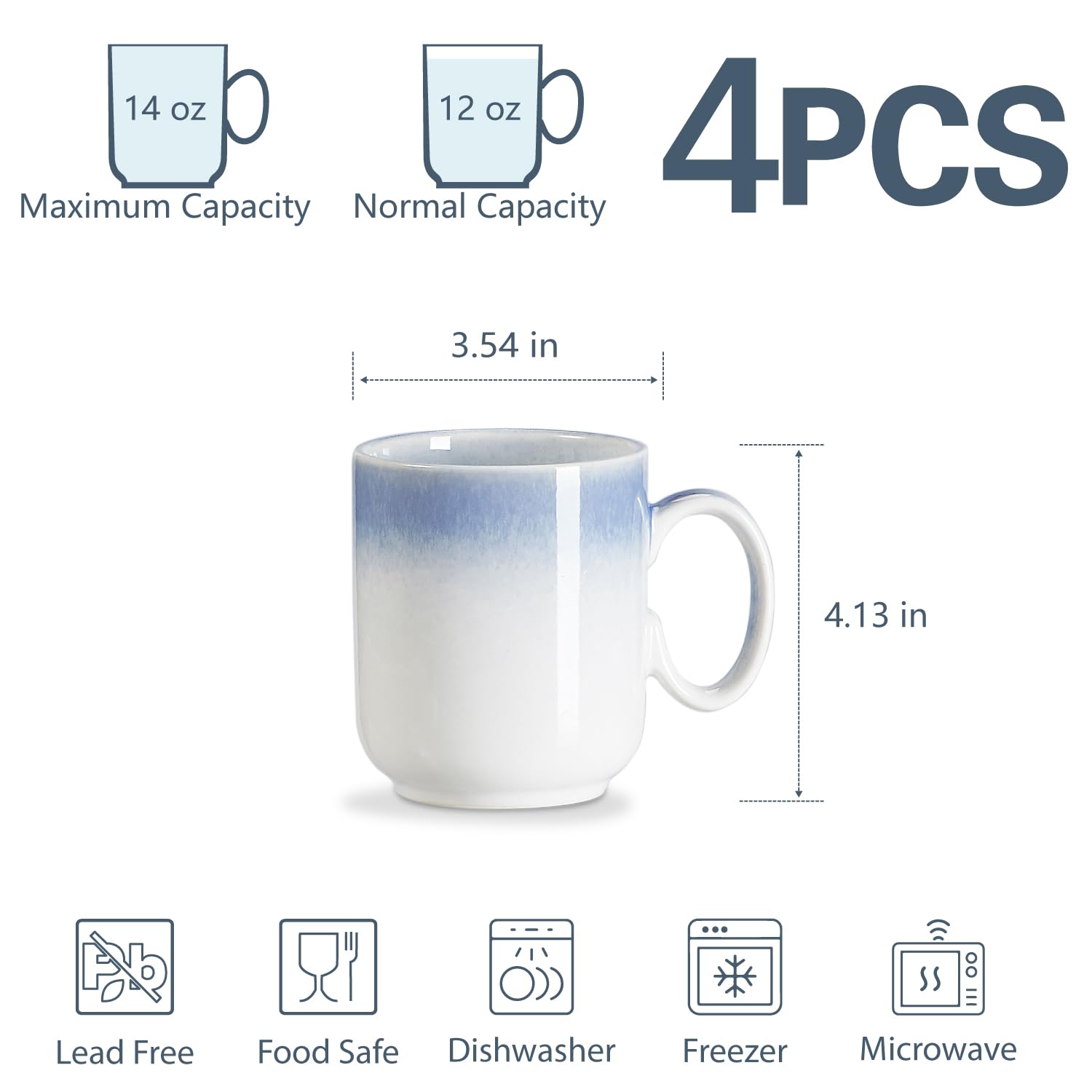 Coffee Mugs Set of 4 - Image 3
