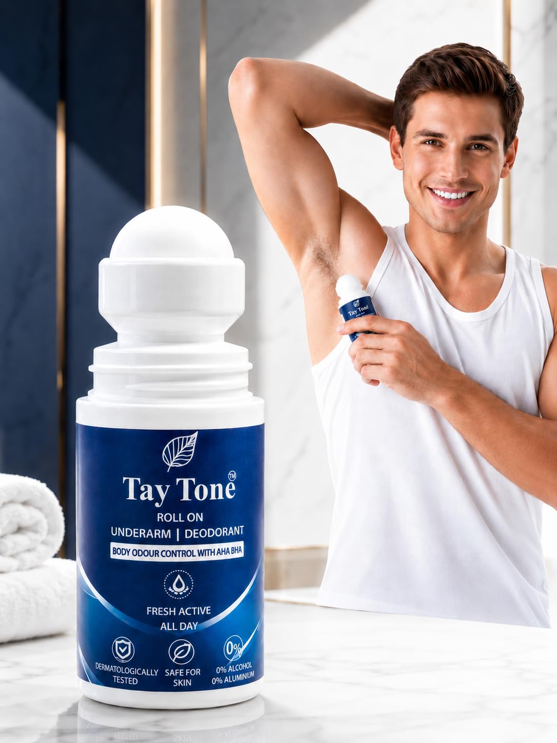 Roll on Deodorant Fresh active deo for men | Controls Body Odour Fresh Active & Long Lasting Fregrance and Freshness Made in India-image-2