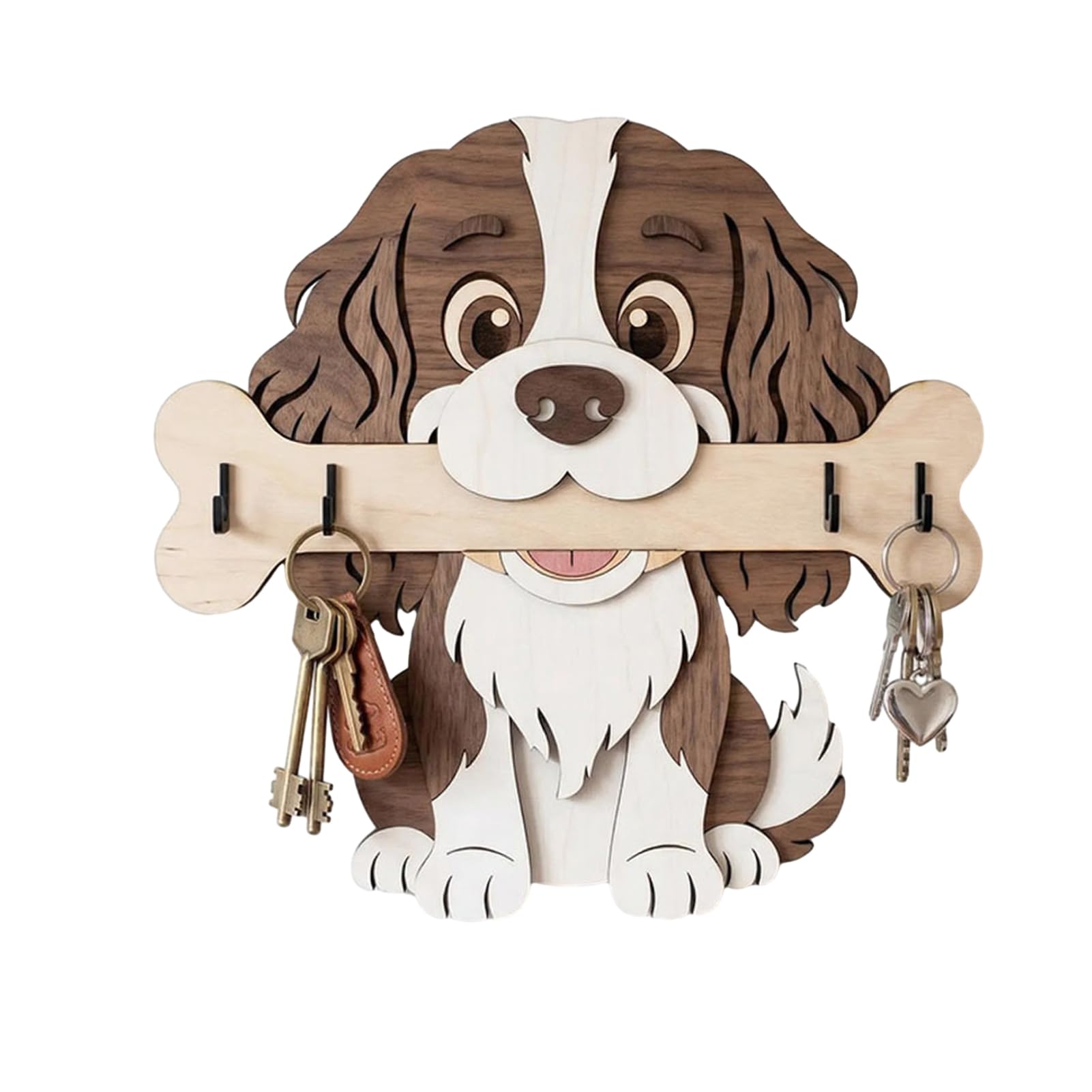 matumou Key Hanger, Wall Mounted No Punching Design, with Cartoon Dog Shape Storage Hook, Sturdy -Proof Space Saving Key Holder