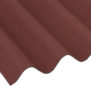 Red Corrugated Bitumen Roofing Sheet 950mm x 2000mm   2.6mm Thick Waterproof Roof Panel for Sheds, Barns & Agricultural Buildings