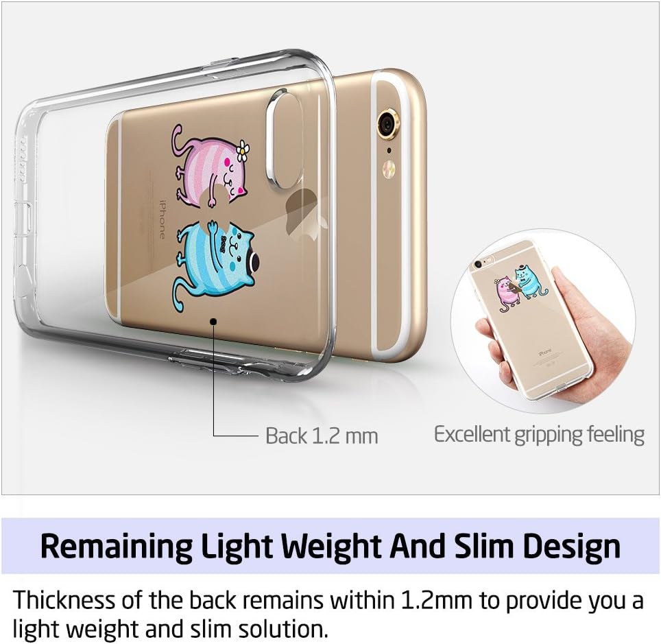iPhone 6 Plus Case, ESR Mania Series Protective Case Bumper[Scratch-Resistant] Clear Soft TPU Back Cover with Cute Print for 5.5 inches iPhone 6 Plus (Header)