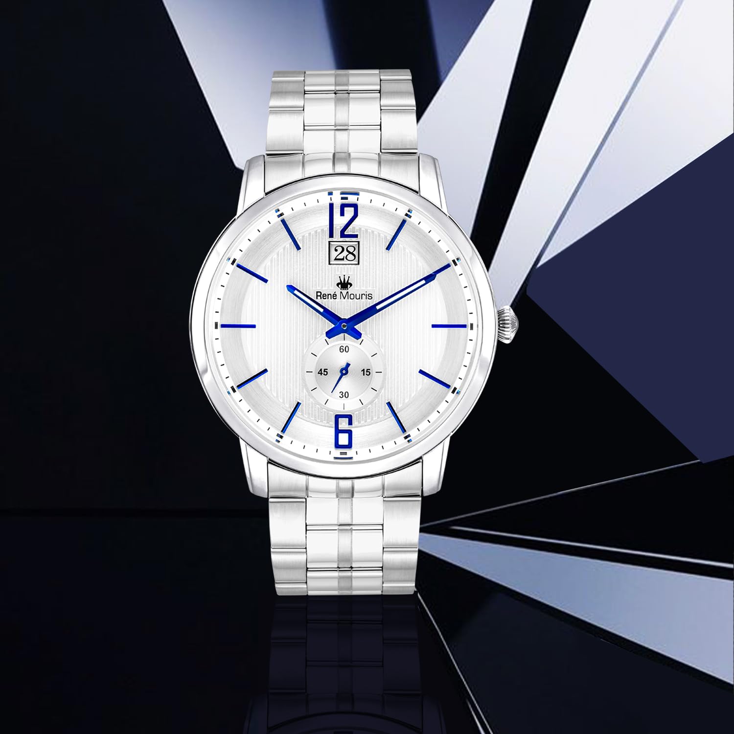 René Mouris Executive Quarzuhren Für Herren – 44MM Klassische Uhr Aus 316L-Edelstahl