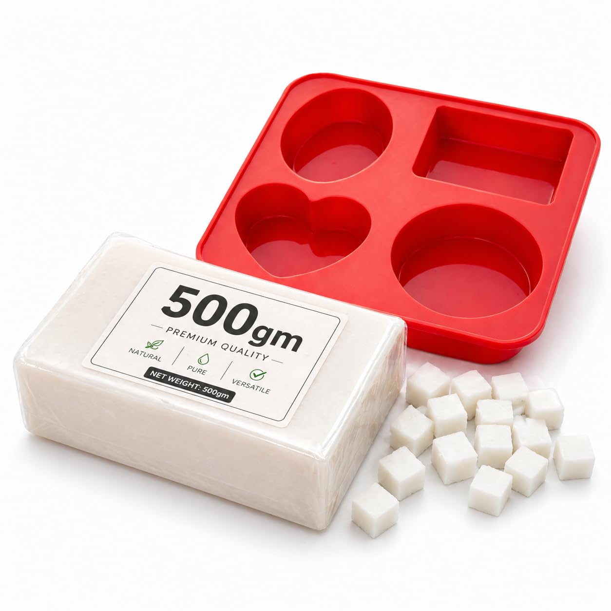 500gm Goat Milk Melt and Pour Soap Base + 1 Soap Mold, DIY Soap Making Kit, Natural Moisturizing Soap Base for Handmade, Easy Melt Formula for Beginners-image-12