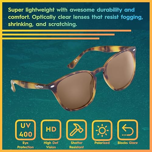 Miniatura 2 de Flying Fisherman Muriel Classic Polarized Sunglasses, Gloss Tortoise FrameAmber Lens, Medium