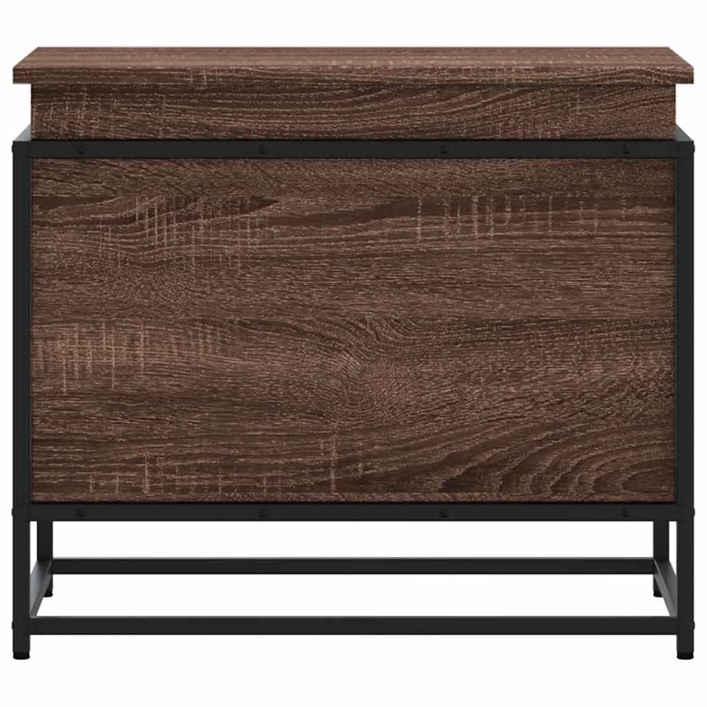 vidaXL Caja de almacenaje con Tapa Madera marrón Roble 60x40x51,5 cm, Caja de Mantas, baúl de almacenaje, Caja de almacenaje de Juguetes