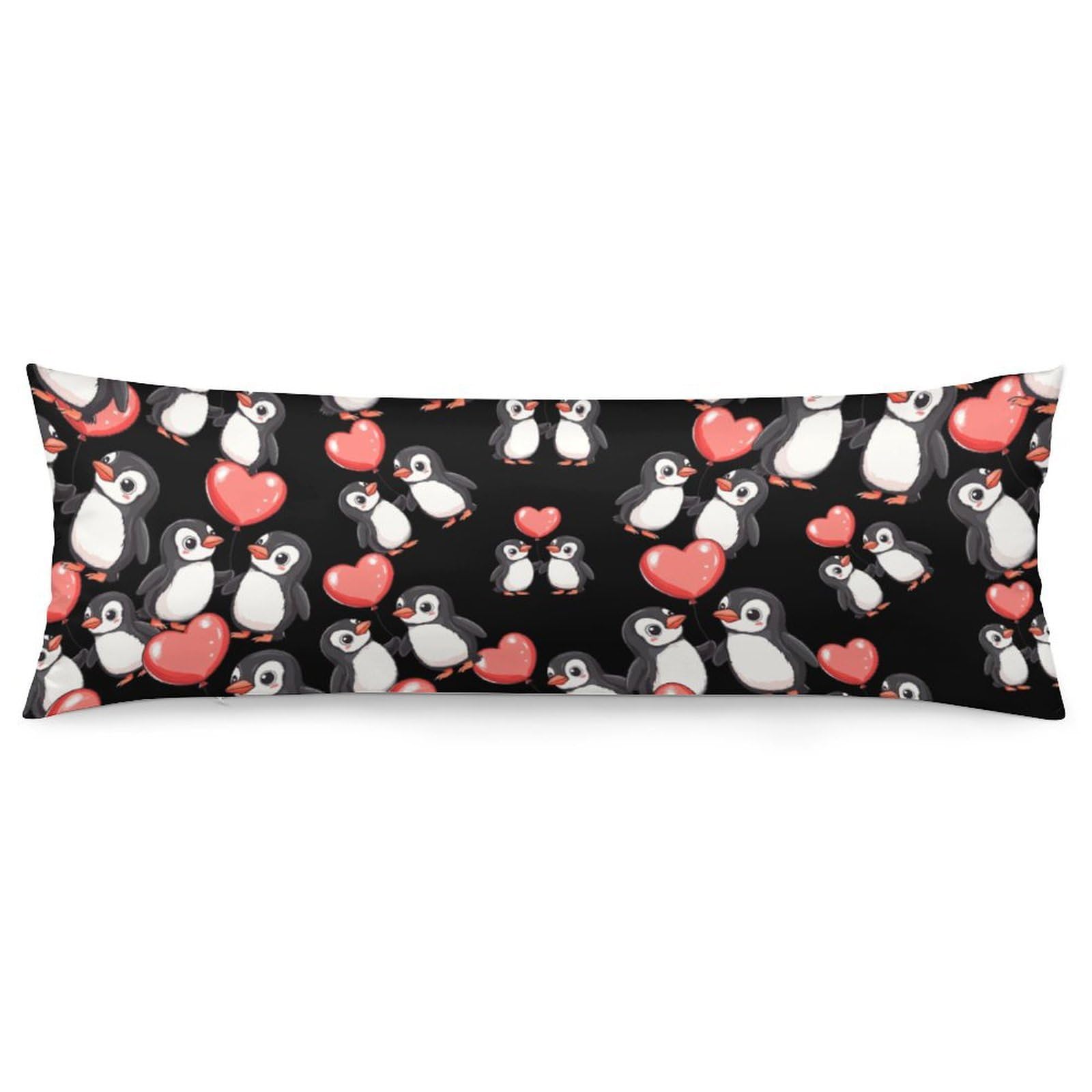 Penguines Valentiness Throw Pillow Case Long Body Pillow Cover Pillowcase Fashion Accessories Home Decor