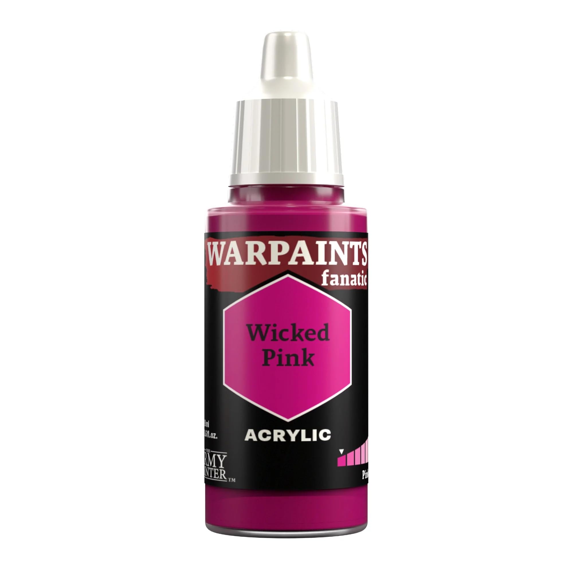 The Army Painter, Warpaints Fanatic Wicked Pink Single Acrylics, Miniature Hobby Painting, Quality Paint for Miniature Wargaming
