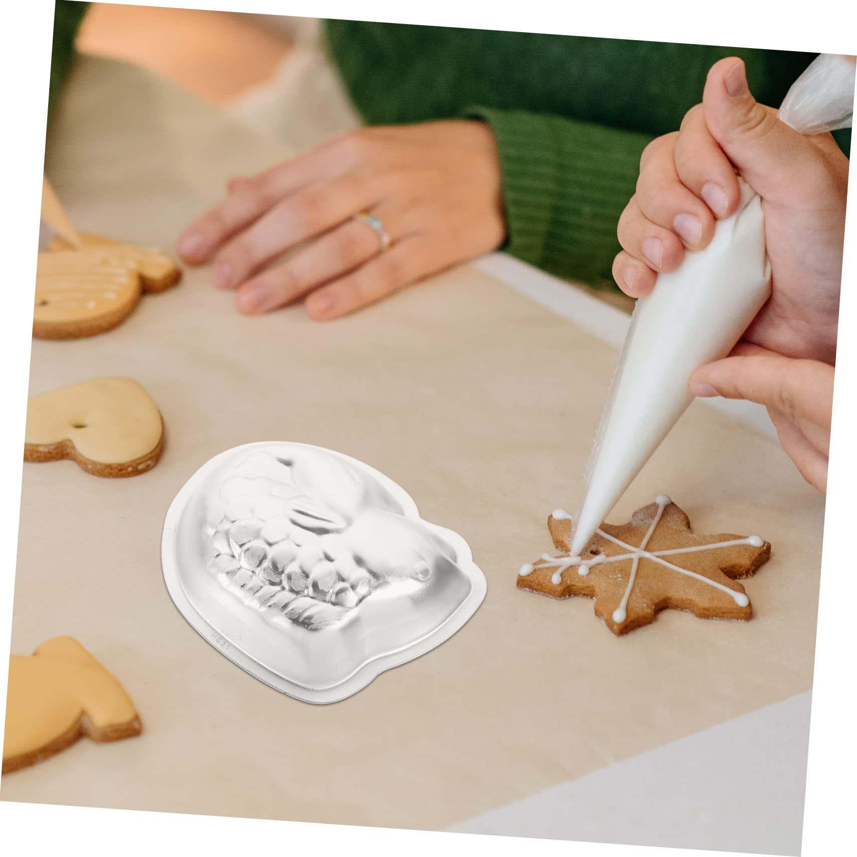 Amosfun 10 Piezas Molde De Pastel De Arroz Sartenes Para Tarta Molde Artesanal De Sugarcraft Pasta De Azúcar Horneado De Pescado Horneado De Pasteles Pastelitos Silver Aleación De Aluminio