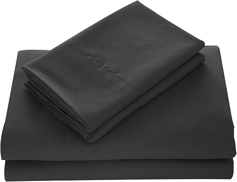 6-PCs Bed Sheet Set - Luxurious 600 Thread Count 100% Egyptian Cotton 6 Pieces Sheet Set Fit Up to 15-18" Deep Pocket Solid Pattern Full, Dark Grey