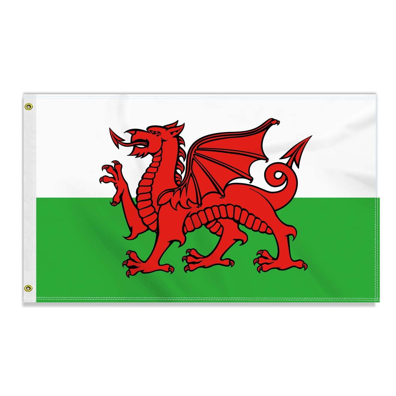 3×5 FT Welsh Flag, Large 90×150 CM 150D Wales Outdoor Banner,Decor Garden With Brass Gromment — image 1