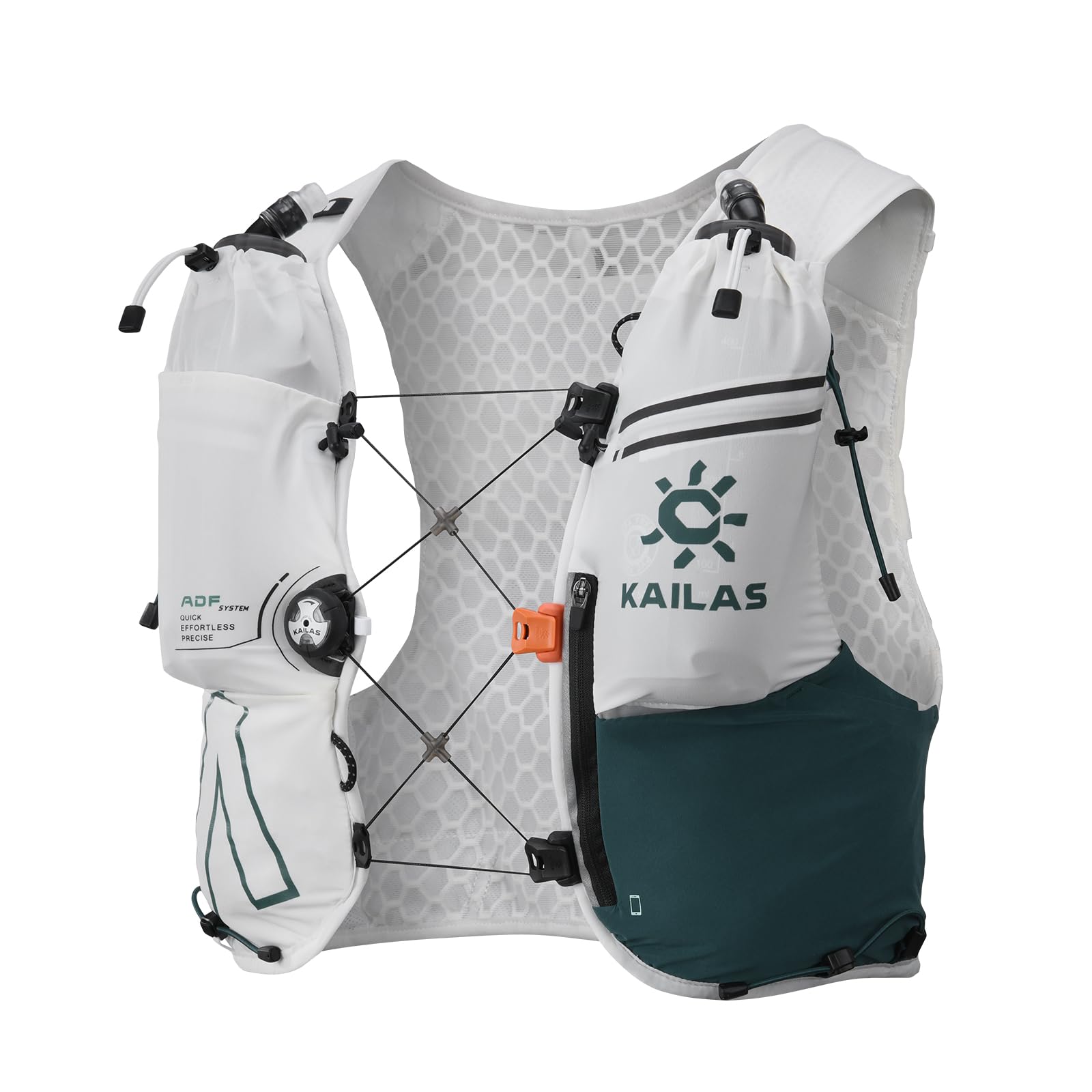 KAILAS FUGA AIR 8 Ⅳ Running Hydration Vest Hydration Pack Lightweight with Two TPU Water Bladders for Women Men Trail Cycling Hiking Pure White/Cyan Blue L — image 1