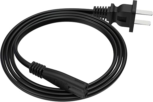 Replacement Charger Cable 2 Prong AC Power Cord Compatible with JBL Boombox 3, PartyBox 110/310/ 520/710/ 1000/ Stage 320/ Club 120/ On-The-Go Essential Speakers, 6.6FT