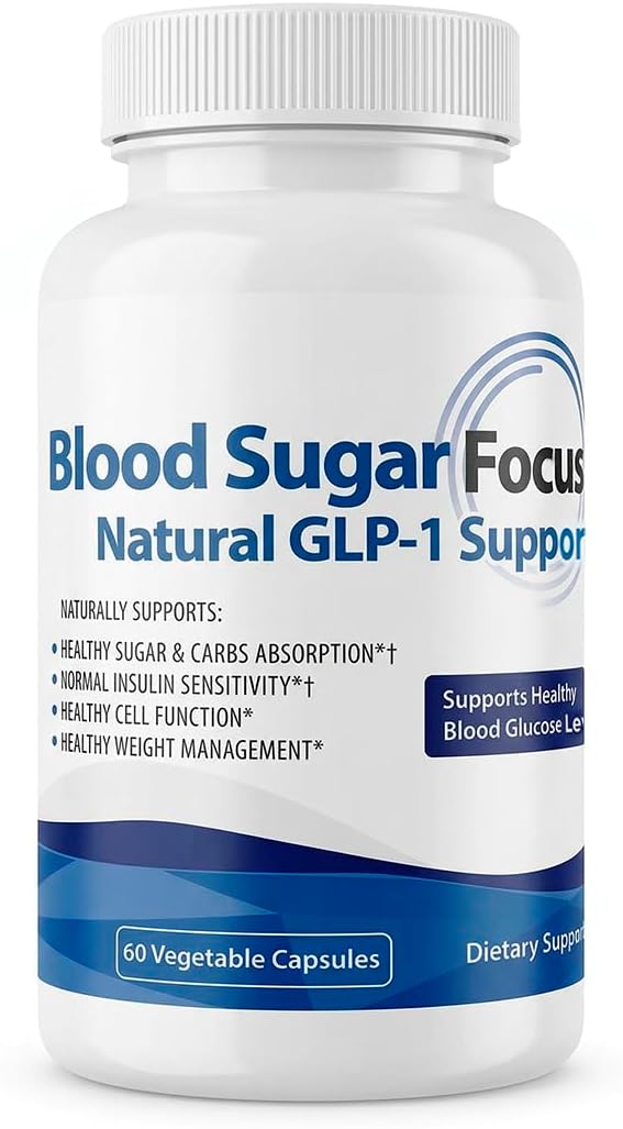 JJ Smith Blood Sugar Focus – Glucose Control Complex with Eriomin, Cinnamon Bark, Chromium Picolinate & Alpha Lipoic Acid – GLP-1 Supplement for Cravings, Sugar Control, Energy & Healthy Weight