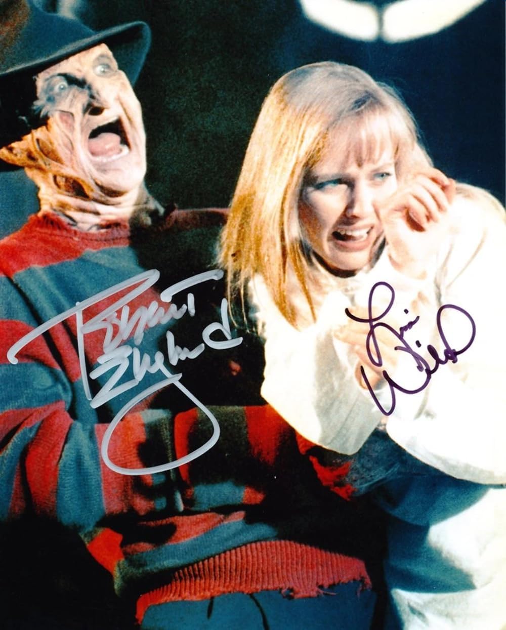 ROBERT ENGLUND & LISA WILCOX as Freddy Krueger & Alice Johnson - Nightmare On Elm Street 4 Genuine Autographs