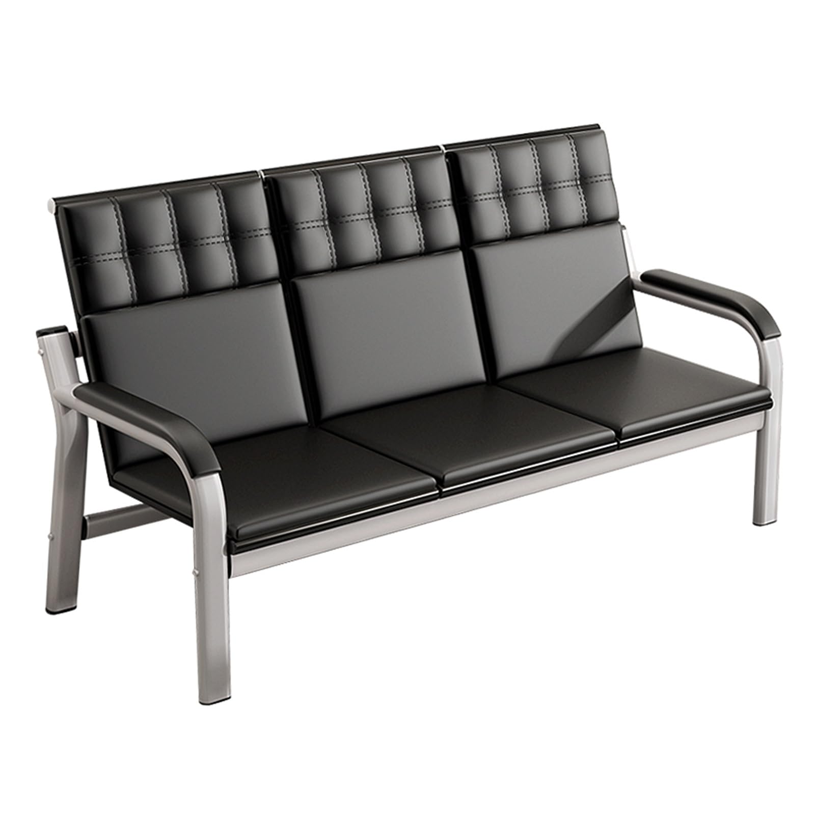 HCZKIUJY Durable Waiting Room Chairs - Reception Bench with Arms, Comfortable Lobby Seating for Office, Airport, Business, Bank & Hospital - Stylish & Functional Bench