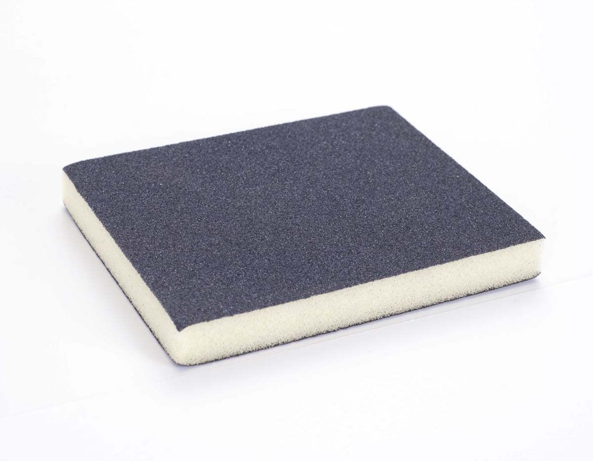 INNSPIRO Esponja de Lija Plana Grano fino-100 12x10x1,5cm., para lijar y pulir Madera, Pintura, Acero, óxido