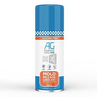 Adhesive Guru Non Silicone Epoxy Mold Release Spray 6.76 fl oz, Silicone-Free Release Agent Aerosol Spray for Epoxy Resin Molds, 1 Pack