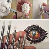 Vista 8 de 5 piezas de herramientas de punteado para arte de uñas, bolígrafo de doble cabezal para tallar gel UV, juego de pinceles de silicona para uñas