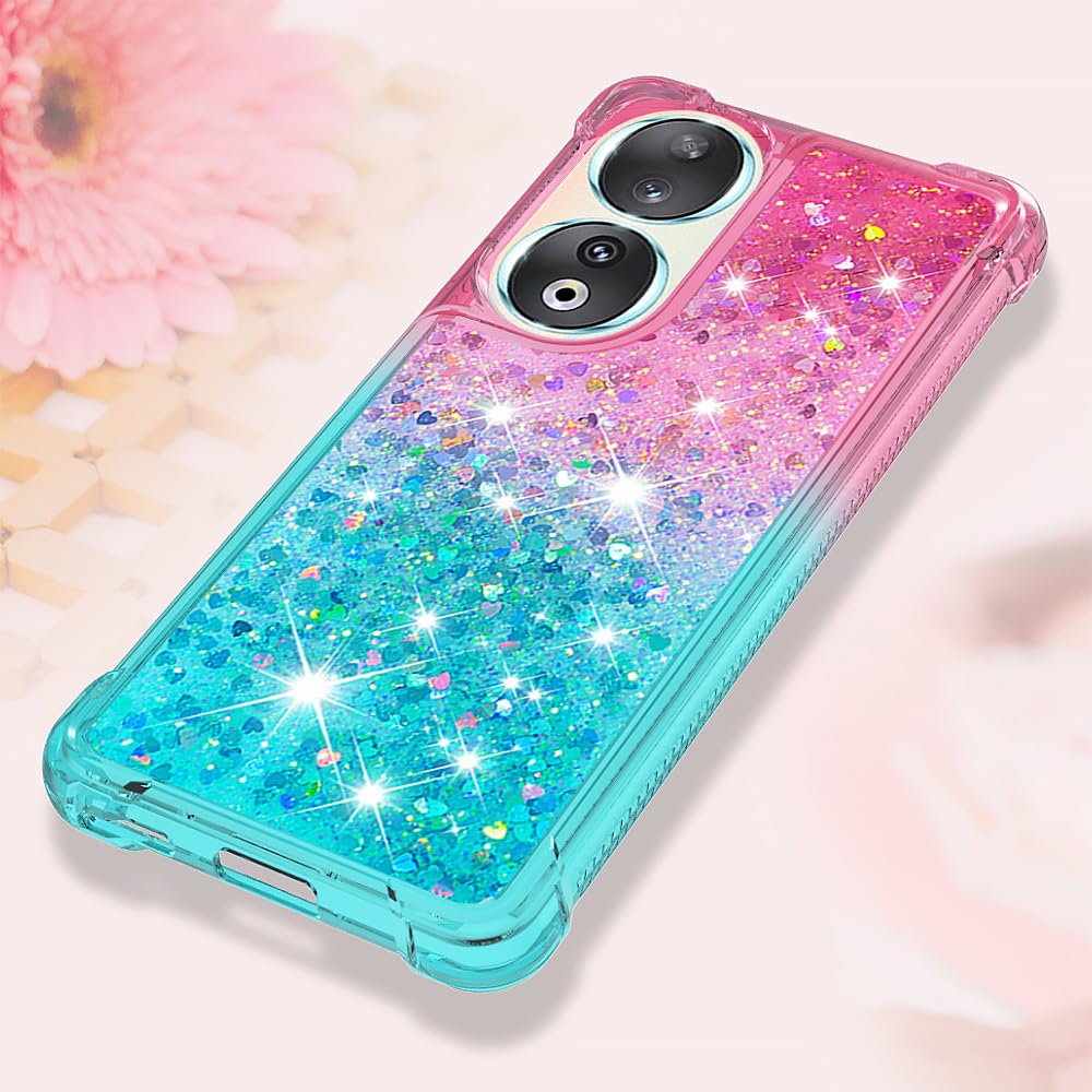 XINYEXIN Coque Paillettes pour Honor 90 5G, Étui Bling Pailleté pour Femmes et Filles, Housse de Téléphone Brillante Ultra-Fin Transparent Antichoc - Violet