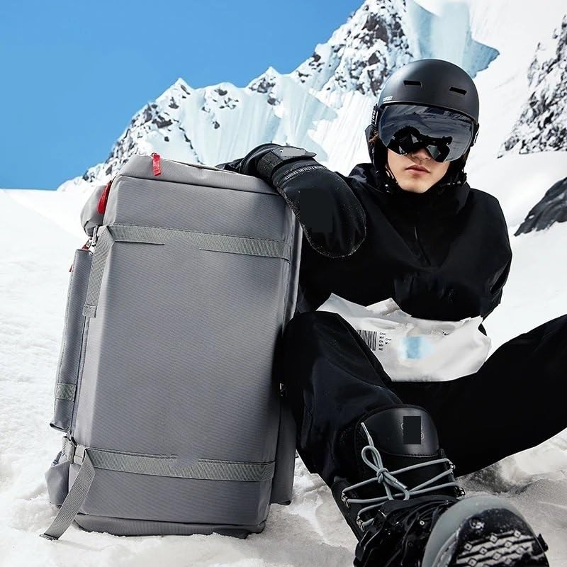 Torby na buty narciarskie Torba na narty 55 l, duża pojemność, do przechowywania butów, kasku, snowboardu, ubrań, plecaka, regulowana, wodoodporna, unisex torba bagażowa