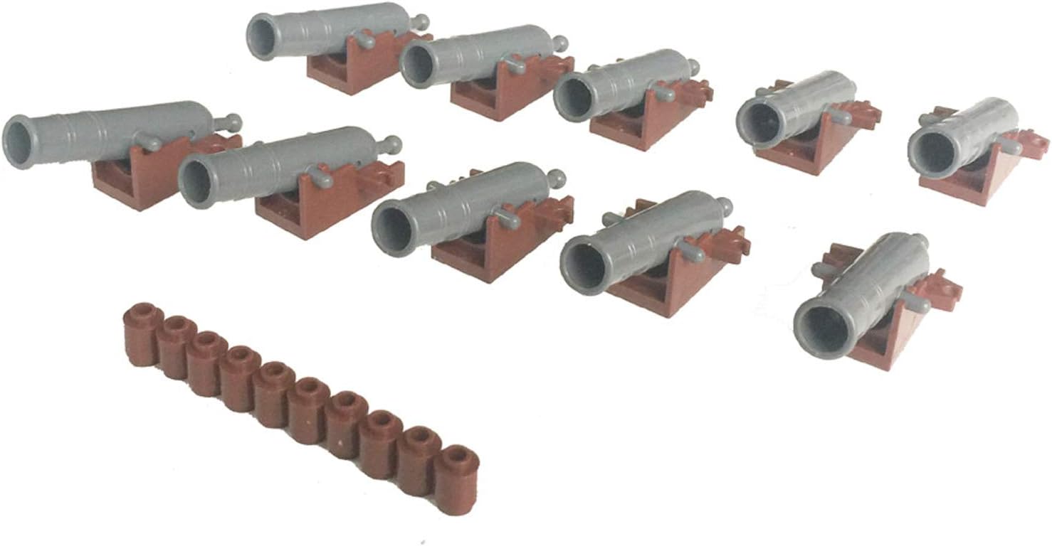 Enlighten Pirate Shooting Cannons with Base Cannonballs (Cannon Brown Base)