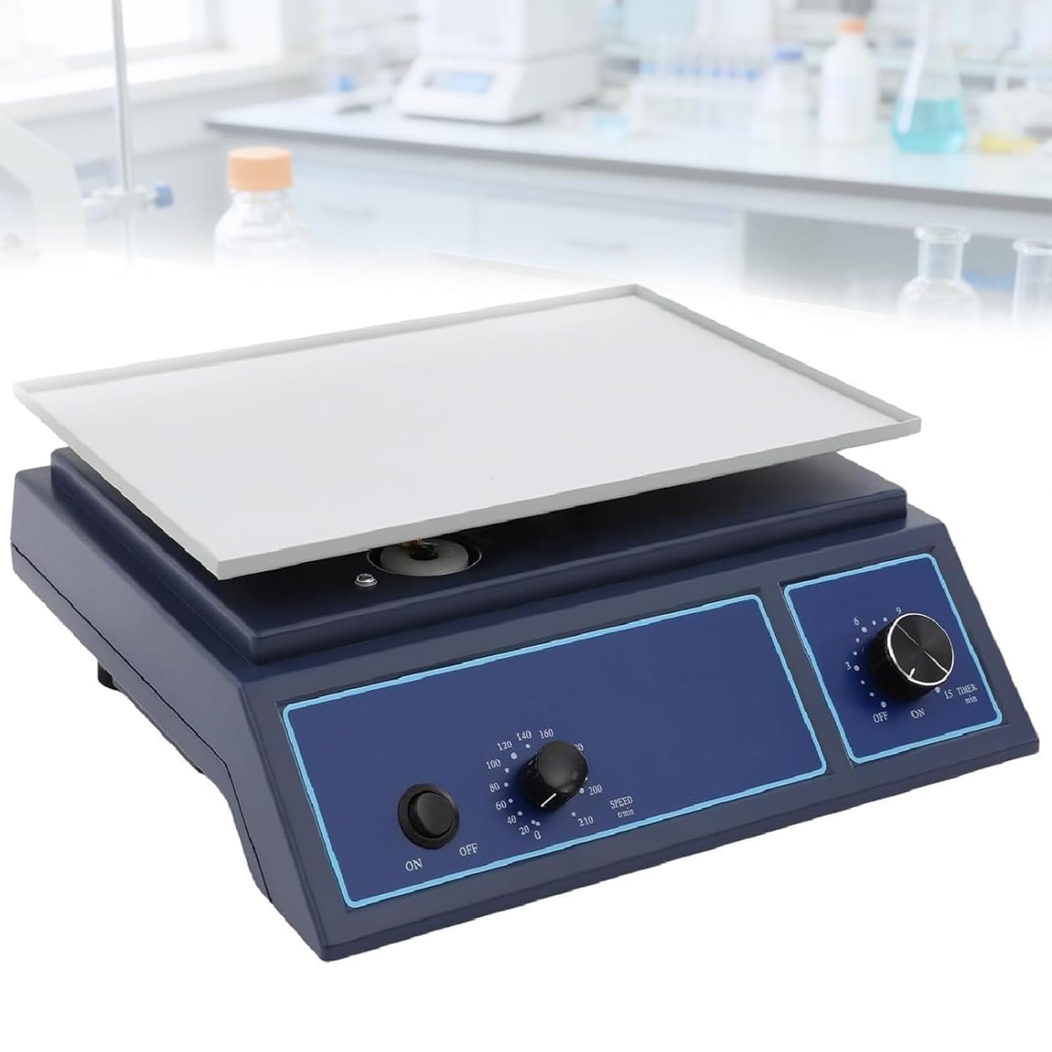 Agitatore rotatore da laboratorio, velocità regolabile 20-210 giri/min, 2 modalità di funzionamento, carico massimo 1 kg, ideale per applicazioni chimiche