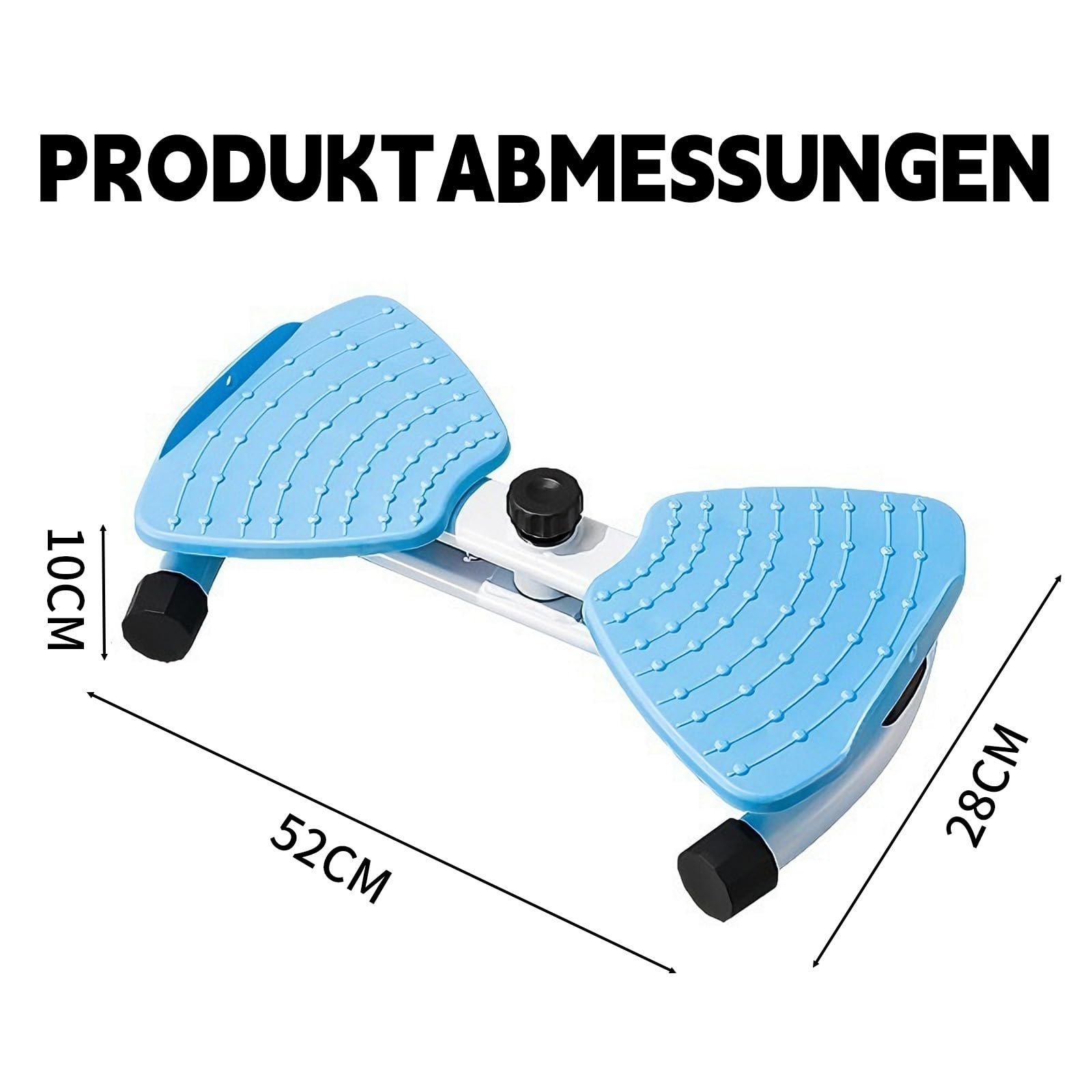 Pilates Board, Hüfttwister Bauchmuskeltrainer, Twist Waist Disc Borad mit 2 Widerstandsbändern für Core-Training, Schlanke Taille (Blau)