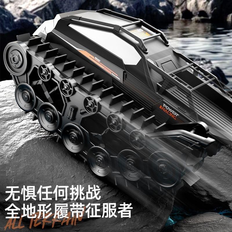 Pihura Remote Control Tank 1/12 Scale High Speed RC Tank 4WD Offroad RC Car 2.4Ghz Remote Control Crawler Drift Tank Army Truck for Kids 1