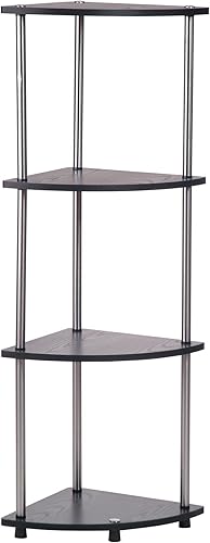 Miniatura 1 de Convenience Concepts Designs2Go - Estantería esquinera de 4 niveles, color negro