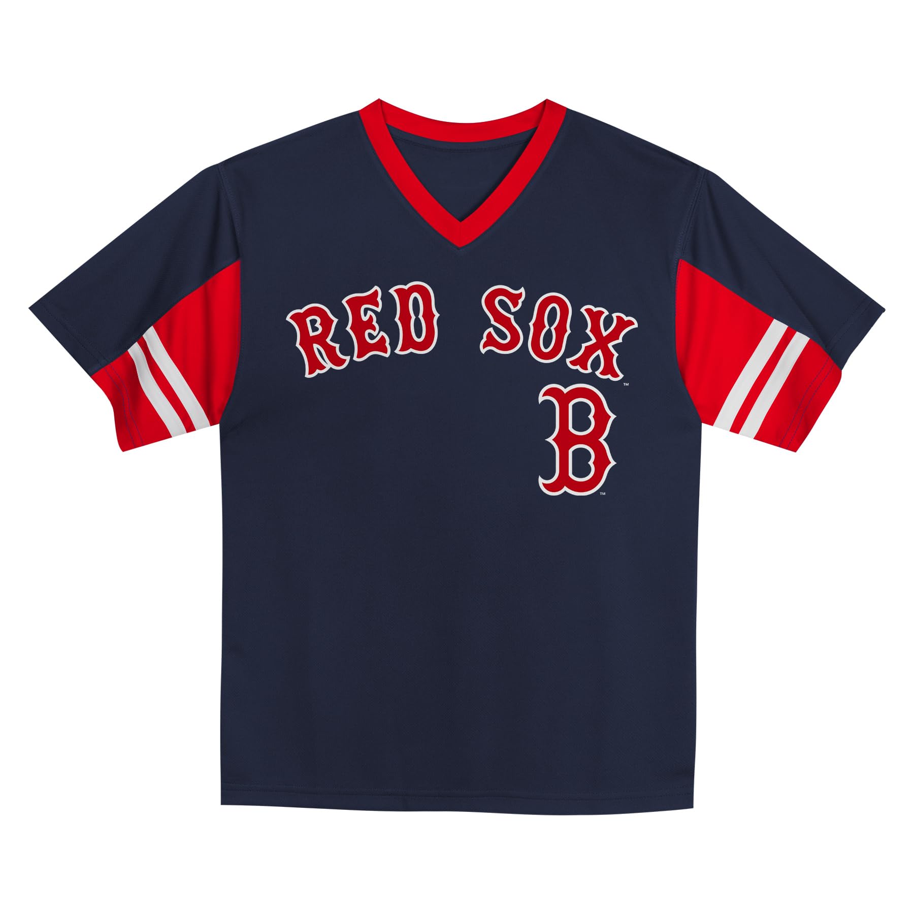 MLB Toddler 2T-4T Officially Licensed Team Color Primary Logo Baseball Fashion Top V-Neck Jersey