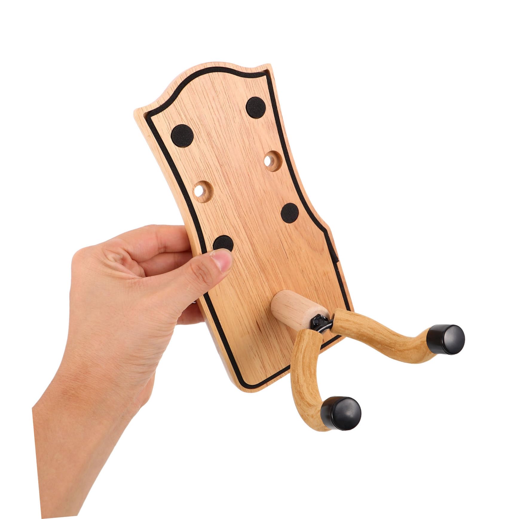 Abaodam Supporto da Parete per Chitarra in Legno Stabile Gancio per Chitarre Acustiche Elettriche Basso e Ukulele Facile da Installare per Casa Studio e Festival