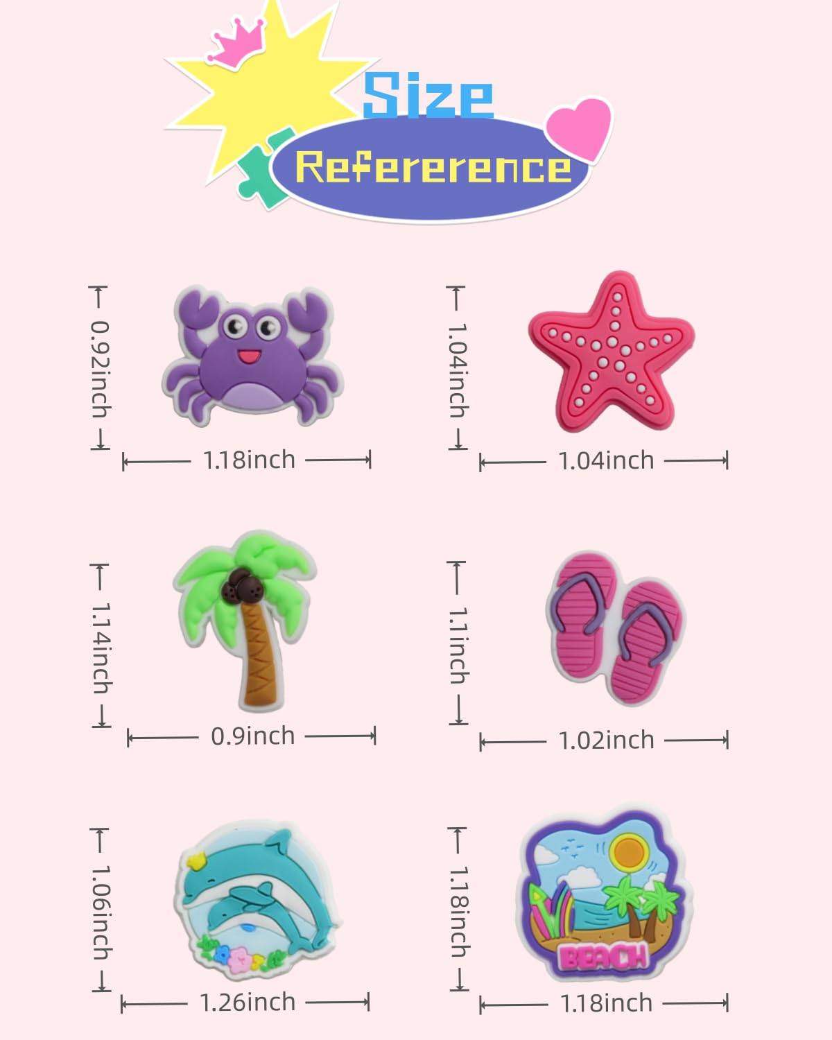 Shoe Charms for Decorations, 40 Pcs Cute Shoe Charms Summer Beach DIY Sandal Shoes Accessories for Women Men Gift Favors - 3