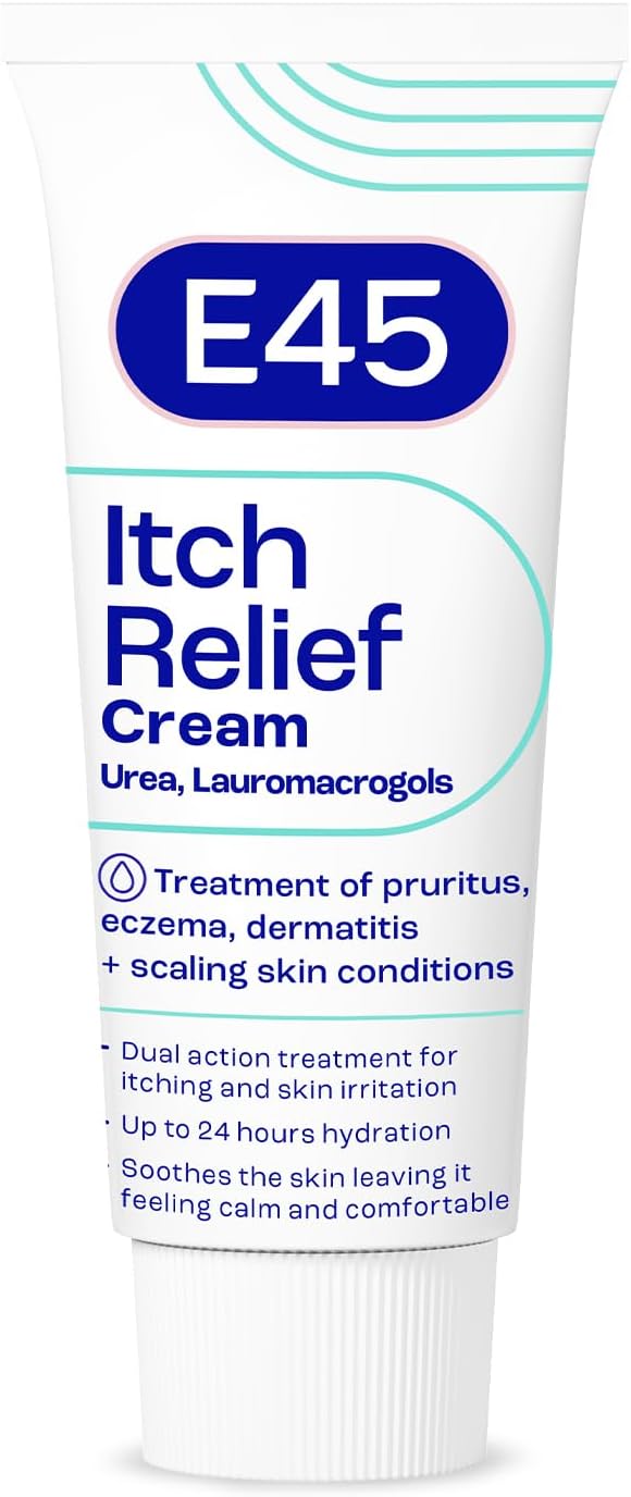 E45 Itch Relief Cream 100g – Anti Itch Cream for Skin Irritation – Non-Greasy E45 Cream to Relieve Itching – Eczema Dermatitis Cream – Instantly Soothes and Calms Skin
