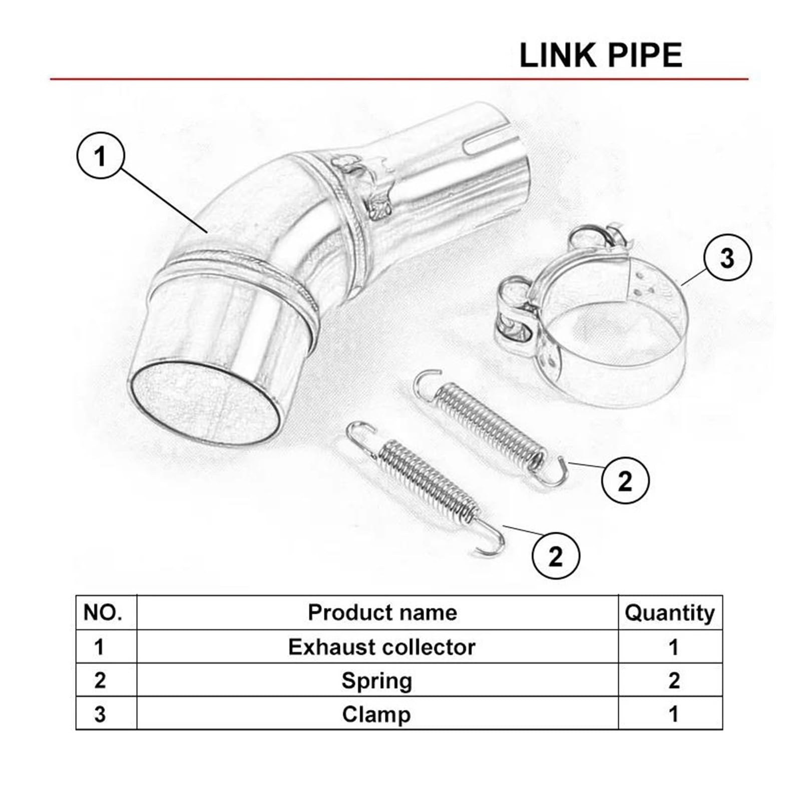 Tubo Escape Slip-on Para R3 R30 Para MT03 R25 Tubo De Enlace Medio De Escape Adaptador De Silenciador Tubo De Conexión De 51mm Silenciador Escape