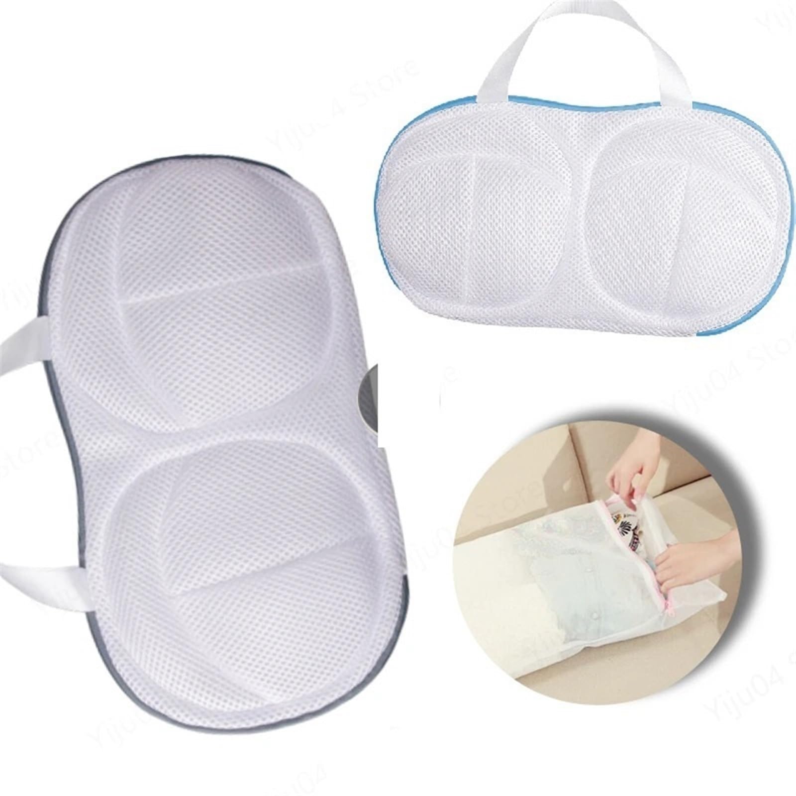 bolsa de lavandería, bolsa de lavandería, 2 bolsas de lavandería con cremallera, reutilizables, for el cuidado de la ropa, bolsa de malla for sujetadores, calcetines, lencería, ropa interior, bolsas d