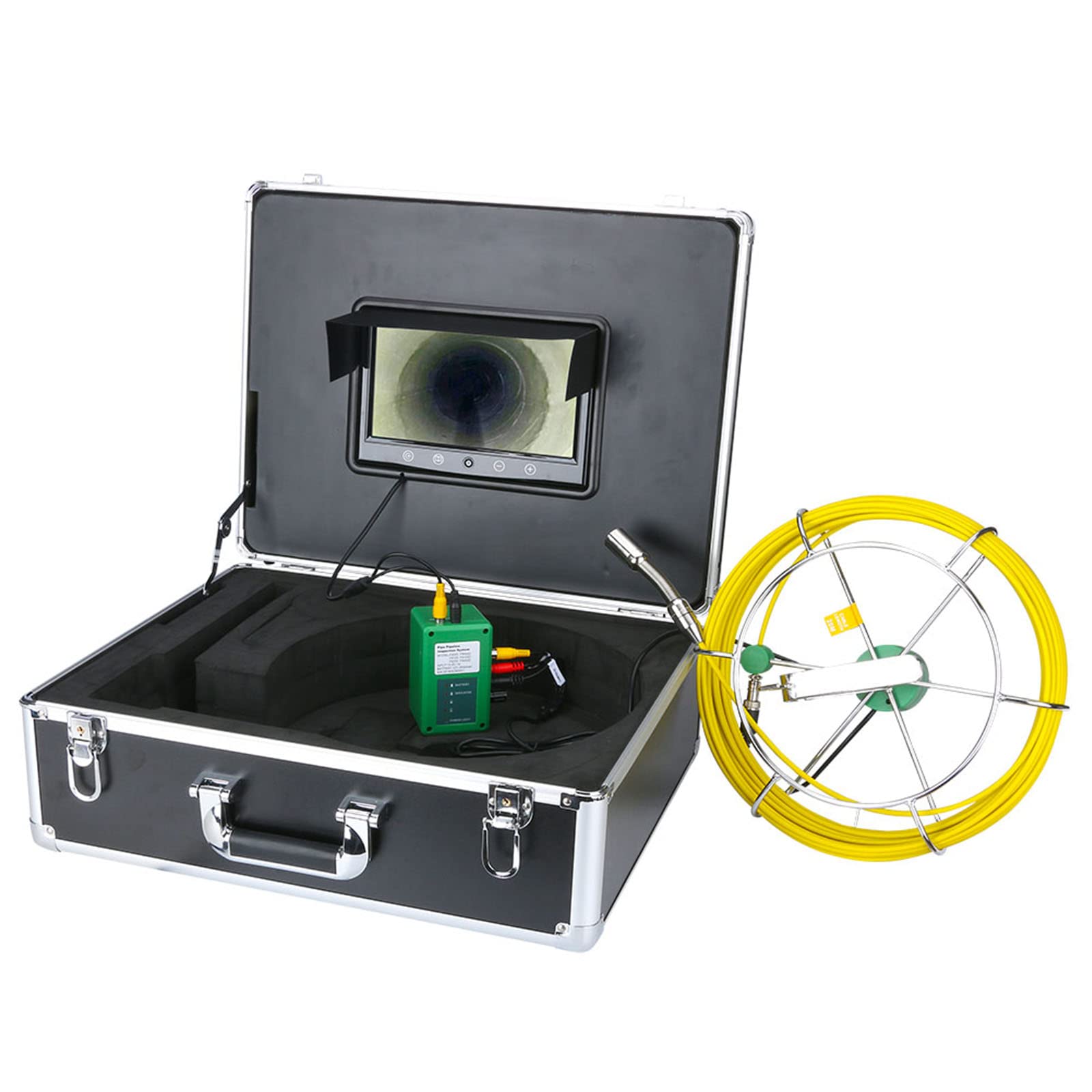 YNIYUJKL Sewer Camera 9-Inch Industrial Endoscope Drain Pipe Sewer Inspection Camera 1000 Tvl Pipe Inspection Equipment With 8 Led Lights,20M