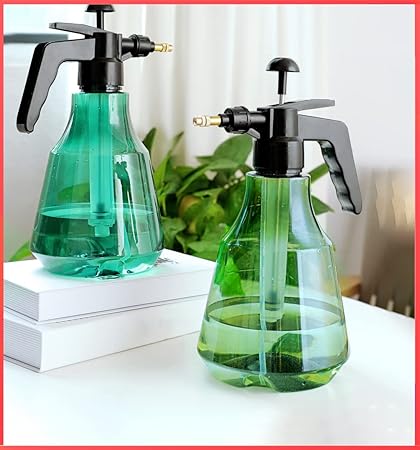Wolpin 1Pc Garden Water Sprayer Manual Spray Bottle Pump For Gardening Plants | Shower For Plants & Flowers | Spray Bottles For Lawn Herbicides, Pesticides, Fertilizers (2 L Capacity), Manual, Green