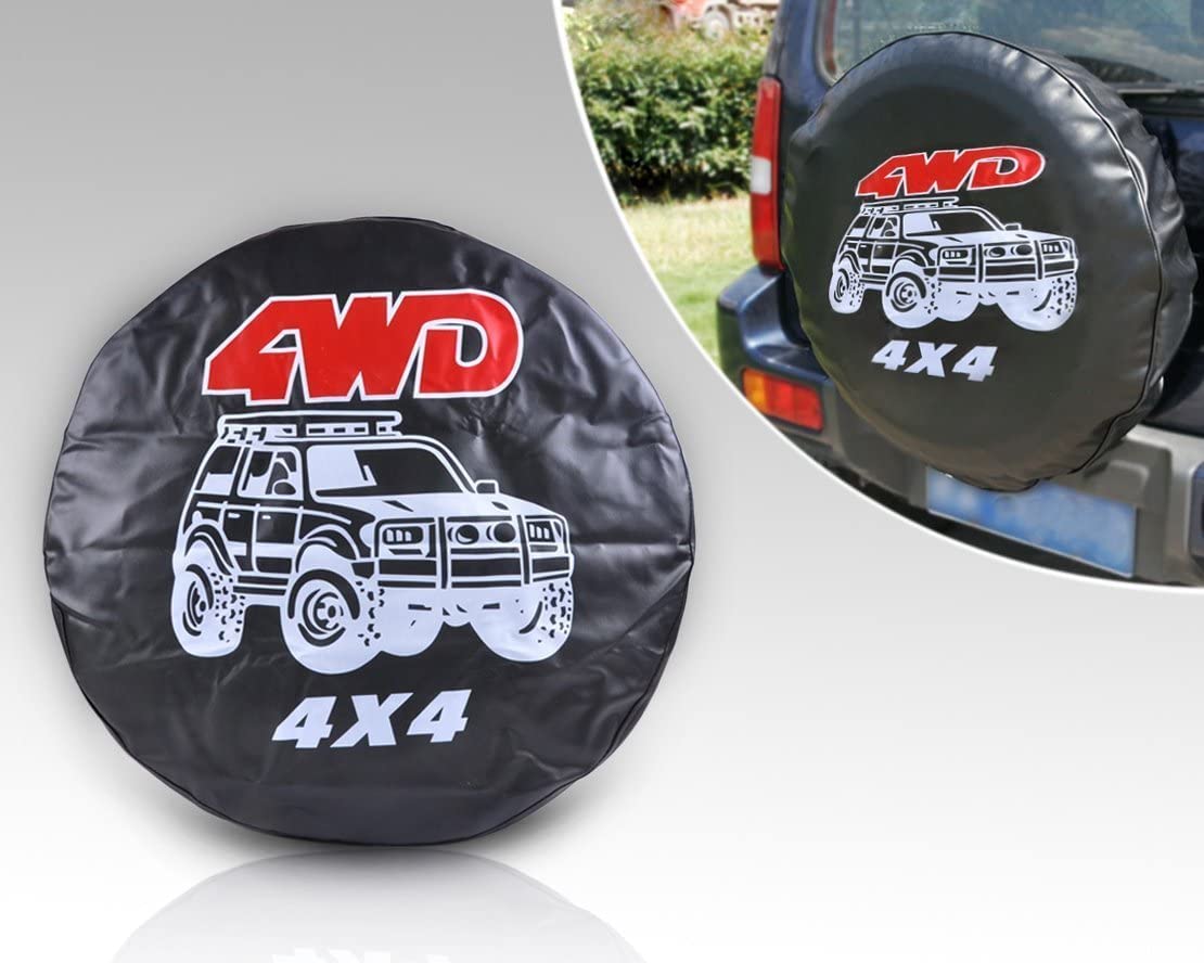 Reservewielhoes voor auto, voor Suzuki Jimny 2018-2023 2024 Opbergtas voor banden Waterdichte bandenbeschermers, wielbandaccessoires voor buiten,17inch