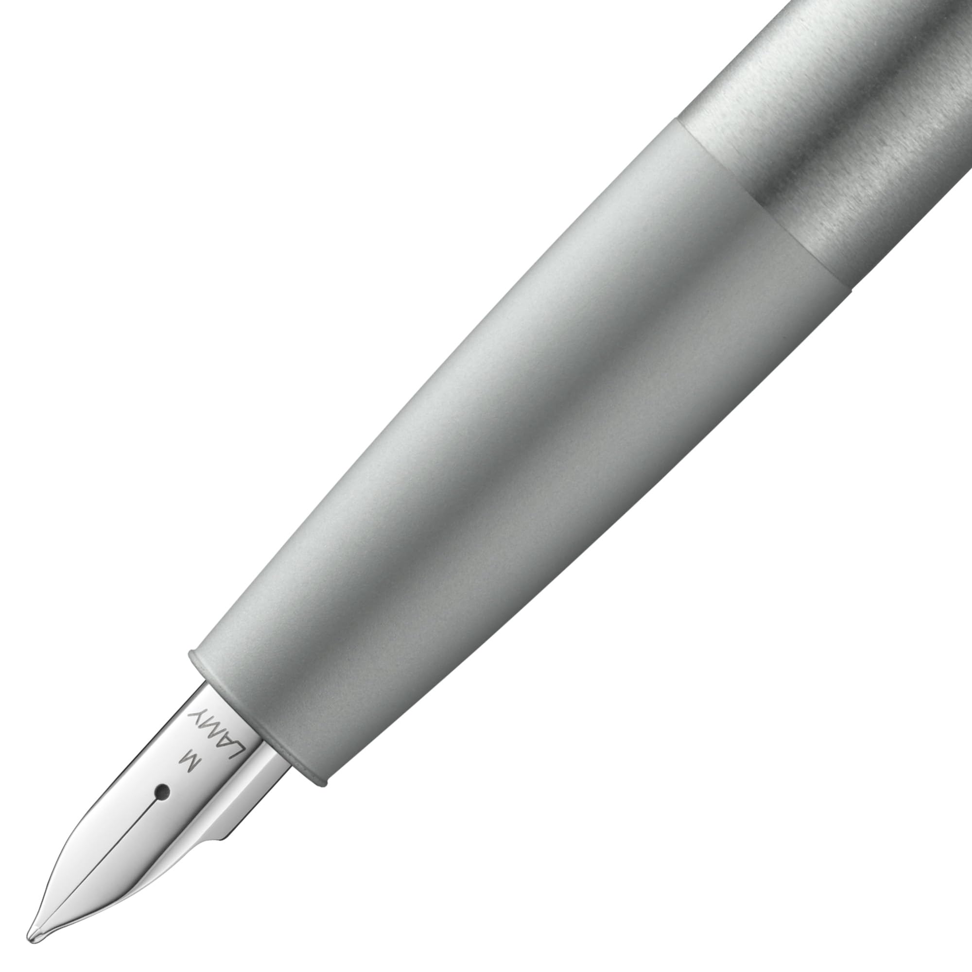 LAMY aion Füllhalter 077 – Füller aus eloxiertem Aluminium in der Farbe Olive-Silber mit gestrahltem Griffstück und Stahlfeder – Federstärke M, 1231946