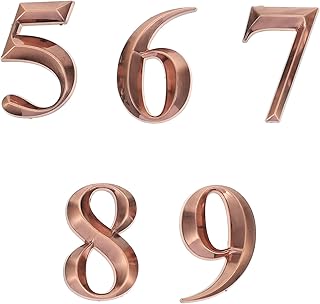 Cabilock 1 Three-Dimensional Digital Grade Vintage Sticker Letters Stickers Vintage Decor Vintage Number Sign Mailbox Address Plaque Street Address Plaque Abs Resin Golden House Number Door