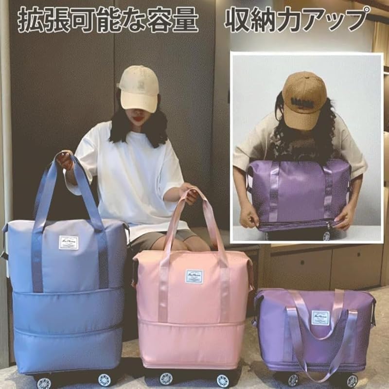 [Scifimp] 大容量のローリングハンドバッグは、濡れたものと乾いたものを分けて収納でき、拡張可能な収納スペース、ユニバーサルな