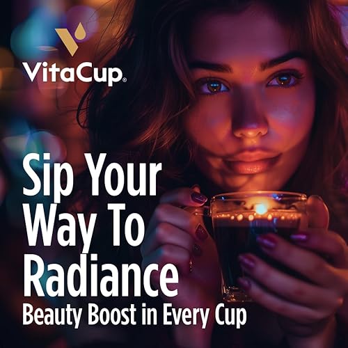 Miniatura 2 de VitaCup Beauty - Cápsulas de café de colágeno para cabello, piel y uñas, con biotina y folato, tostado medio oscuro, aptas para dieta cetogénica,