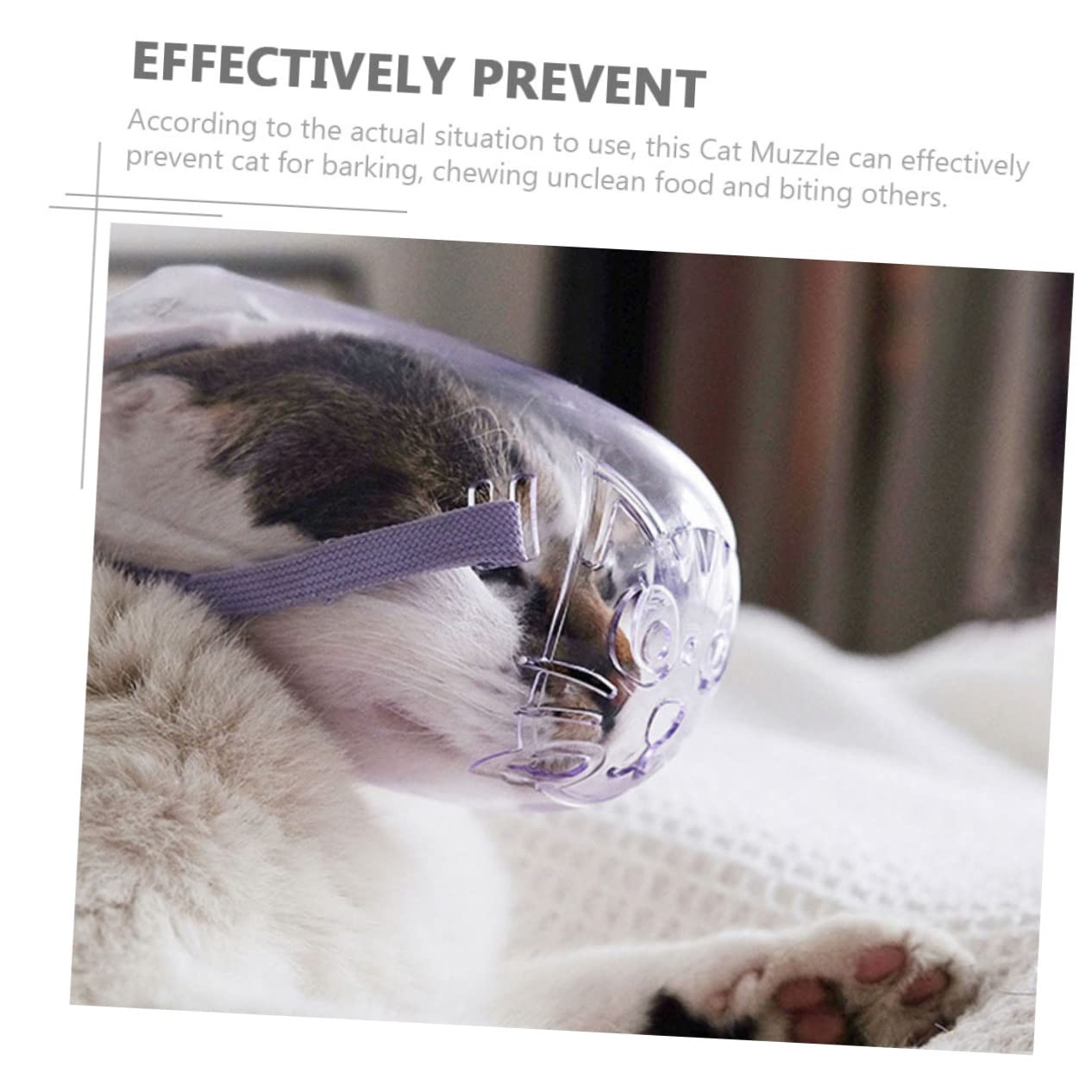 DOITOOL 5piezas Bozal para Gatos Protector De Mordeduras Diseño Práctico y Cómodo para Baños y Visitas Al Veterinario Material Resistente y Duradero
