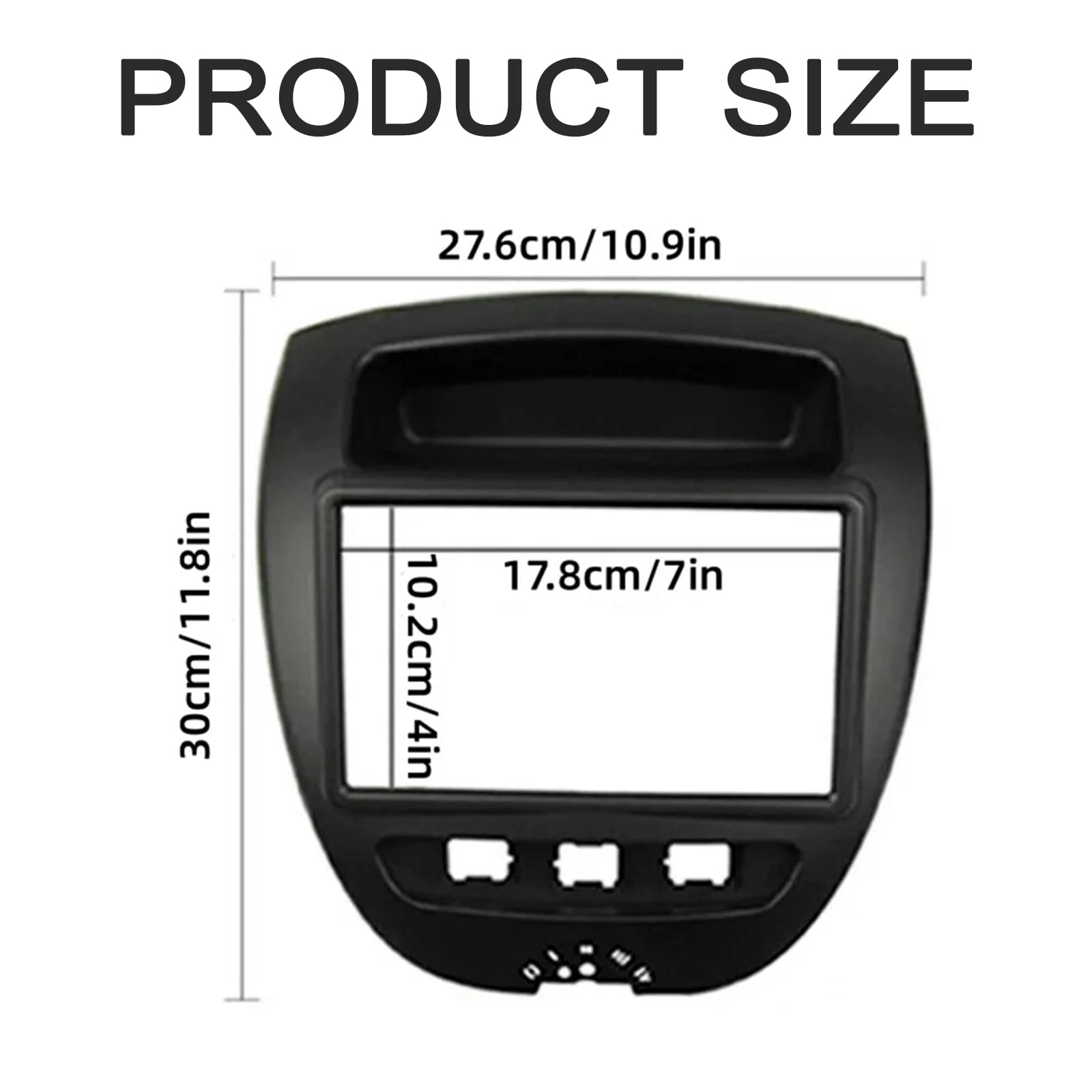 Geloo Kit di Montaggio per Mascherina Autoradio, 2 DIN Compatibile per To yota Aygo/Citroen C1/ Pe ugeot 107